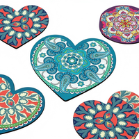 Sous-verres personnalisés en cuir PU, design oriental, pour disques vinyles, accessoires de décoration de table, 3 mm, diamètre 120-220 mm