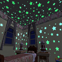 Autocollant mural étoile lumineuse de 3,8 cm, éclairage durable, adapté aux chambres d'enfants, éclairage et décoration paysagère, bricolage