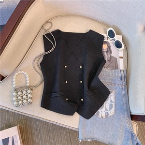 Top senza maniche <span class=keywords><strong>con</strong></span> bottone <span class=keywords><strong>con</strong></span> scollo a V - Product Image 1