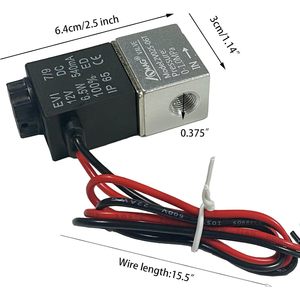 Vanne solénoïde Aomag 12V DC 6.5W 1 port en aluminium 1/8 NPT pour compresseur d'air CO2 - Product Image 2