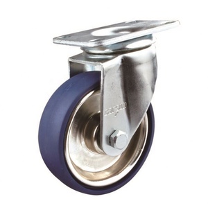 Ruedas de 5 pulgadas medianos y pesados <span class=keywords><strong>carretilla</strong></span> de <span class=keywords><strong>rueda</strong></span> de la PU Castor silencio de venta directa de fábrica - Product Image 2