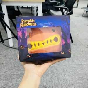 Balle anti-stress géante citrouille monstre USA Warehouse, taille jumbo, rebond lent, 20 cm, Squishies citrouille géante d'horreur pour Halloween - Product Image 3
