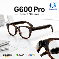 Gafas Inteligentes con Cámara G600 Pro, 13MP, Software de Fotografía, Estabilización, Triple Micrófono, para Vlogging y Turismo