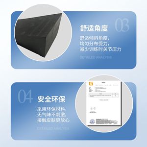 Planche de rampe triangulaire en mousse EVA noire, antidérapante, pour étirements des mollets, yoga, fitness, usage domestique, unisexe - Product Image 3