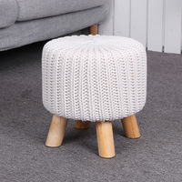 DISHI Vente chaude Pouf ottoman en tricot DIY Etsy Tabouret au crochet pour salon chambre appartement