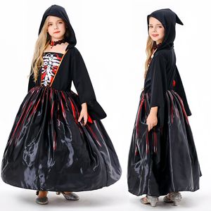 Nuovo Costume da Teschio per Bambine di Halloween Luolan, Travestimento Horror Nero per <span class=keywords><strong>Film</strong></span> e TV, <span class=keywords><strong>Fantasia</strong></span> Europea e Americana - Product Image 1