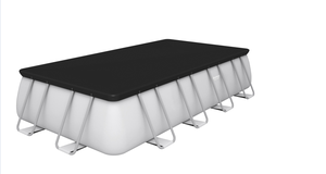 बिजली स्टील 18ft x 9ft x 48in आउटडोर आयताकार फ्रेम ऊपर जमीन स्विमिंग पूल सीढ़ी पूल कवर और फिल्टर के साथ पंप - Product Image 2