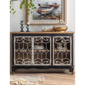 Classic Dining Room <b>Sideboard</b> In Solid Wood With Ornate Hand Carving And Practical <b>Storage</b> Compartments - Product Image 1