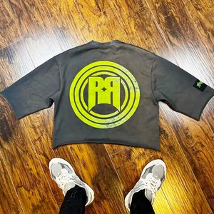 เสื้อยืดทรงโอเวอร์ไซส์แบบดรอปโชว์เดอร์ ผ้าหนา 280gsm คุณภาพสูง ซักย้อมสีแบบแอซิดวอช สำหรับผู้ชาย ตัดเย็บทรงครอปบ็อกซี่ - Product Image 4
