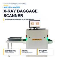 Scanner de bagages à rayons X Ankuai 5030, double énergie, pénétration de 10 mm dans l'acier, machine d'inspection de sécurité des bagages à 4 couleurs pour aéroports, certifié CE