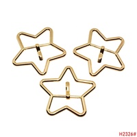 Gesper Sabuk Bentuk Bintang 20.7mm Desain Baru Populer Bahan Zinc Alloy Gesper Dekoratif Sabuk Pabrik Kustom Gesper Logam untuk Sabuk