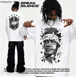 <strong>Neymar</strong> American Football Character Print 280g Pure Cotton Heavyweight Short-Sleeve O-Neck Loose Fit Breathable <strong>T</strong>-<strong>Shirt</strong> Men - Product Image 2