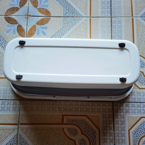 Cubo plegable rectangular comprimible de plástico grueso para limpieza y escurrido de pisos - Product Image 4