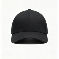 Gorra de Béisbol Unisex de Secado Rápido, de Lona, con 6 Paneles, Visera Curva, Suave, Ligera, Resistente al Agua, Negra, Deportiva, con Hebilla Ajustable