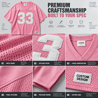 Maillot de football rétro unisexe personnalisé en maille surdimensionnée, coupe carrée, style crop top, t-shirts de mode vierges