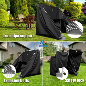 Extérieur 600d Polyester Oxford Pliant Moto <span class=keywords><strong>Vélo</strong></span> Boîte Garage Stockage Couverture Ensemble <span class=keywords><strong>Abri</strong></span> Dur - Product Image 6