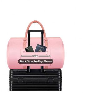 Bolsas de viaje grandes tipo duffel de fábrica BSCI, 2 en 1, maleta colgante, bolsas de viaje para trajes, bolsa de viaje convertible para llevar ropa, para mujeres - Product Image 5