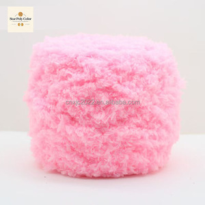 Fil polyester tissé à la main en velours corail teint à la main pour bébé écharpes à tricoter chapeaux serviettes chandails couvertures - Product Image 4