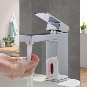 Bán buôn nhà sản xuất tất cả các đồng thiết kế hiện đại Hot & lạnh cảm biến tự động Brass phòng tắm vòi gốm van lõi - Product Image 1