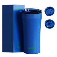 Mug de camping isotherme à double paroi en acier inoxydable avec couvercle coulissant, logo personnalisé, vente en gros, gobelet de voyage 12oz/15oz
