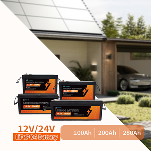 Nhà máy 24V 48V 100AH 200AH 280ah 300ah chu kỳ sâu LiFePO4 Pin cho biến tần nhà - Product Image 1