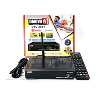 جهاز استقبال أقمار صناعية OMOVO TV عالي الدقة 1080P مع غلاف بلاستيكي ومعدني، يدعم DVB-S2 وH.265 وMultistream مع شريحة GX6605H