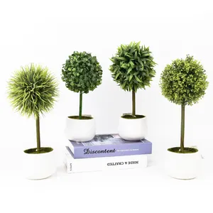 Home decoration milan artificial faux grass ball plant potted ornament