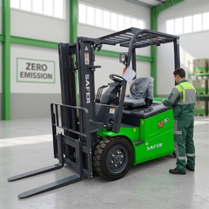 SAFER Chariot élévateur électrique 3 tonnes 4 roues avec batterie au lithium, moteur AC, garantie CE, élévation de 5m pour entrepôt industriel - Product Image 3