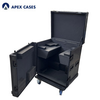 APEX CASES OEM Flight case en aluminium et stratifié alvéolé, conçu sur mesure pour éclairage Spot Beam Wash, protection robuste, 4 pouces