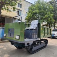 Mini-dumper sur chenilles de 2 tonnes, benne basculante hydraulique, transporteur sur chenilles, moteur diesel, certifié CE