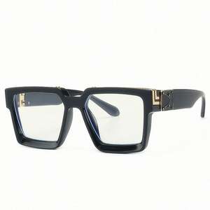 Lunettes de soleil carrées à grande monture tendance avec logo personnalisé, protection UV400, pour hommes et femmes - Product Image 5