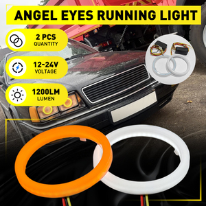 2 pièces, 80 mm, 3 pouces, anneaux lumineux Angel Eyes, blanc ambre, pour Vaz Priora Hyundai Solaris Lada Niva Mazda VW - Product Image 5