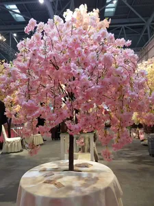SN2501 Indoor Outdoor Customized 5 6ft 7ft 8ft Sakura Flower Centerpiece Wedding Decoration Artificial White Cherry Blossom Tree
