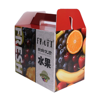 Boîte rigide en carton ondulé écologique personnalisée pour fruits frais - Emballage cadeau pour pommes, oranges et fruits du dragon