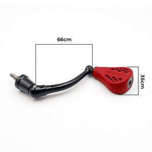 Empuñadura para Carrete de Pesca de 66 mm, Fibra de Carbono, 35 mm, TPE Rojo, para Carretes de Spinning Penn 420ss 430ss - Product Image 5