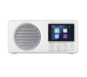 Radio portable DAB/DAB+ FM 1800 mAh avec écran LCD, haut-parleur intégré et lumière d'urgence pour l'Europe - Product Image 4