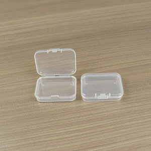 Transparent Rectangular Plastic Storage Box 5.5x4.1x1.5cm For <b>Nail</b> Art <b>Stickers</b> Electronic Accessories Desktop Organizer - Product Image 1