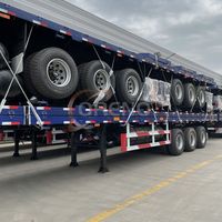 Remorque plateau de haute qualité pour l'exportation, 2, 3 ou 4 essieux, pour conteneurs de 20, 40 ou 45 pieds, semi-remorque pour camion