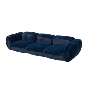 Foshan furnitur Italia kualitas desain <span class=keywords><strong>2</strong></span> tempat duduk <span class=keywords><strong>Sofa</strong></span> set Modern antik 3 tempat duduk <span class=keywords><strong>Sofa</strong></span> beludru mewah - Product Image 4