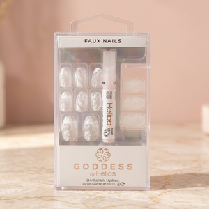 Ongles artificiels style marbre blanc - Product Image 2