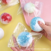 Jouet à presser en plastique, boule souple effet glace pilée, rebond lent, jouet anti-stress malléable, boule sensorielle couineuse pour 14 ans et plus