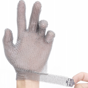Gant en maille d'acier inoxydable haute durabilité, anti-coupure, pour la découpe de viande et l'utilisation en abattoir - Product Image 3
