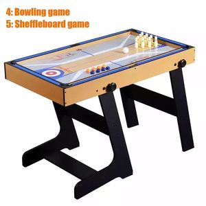 Mesa de Juego Multifuncional <span class=keywords><strong>Plegable</strong></span>, Tenis de Mesa, <span class=keywords><strong>Billar</strong></span>, Entretenimiento, Mesa de <span class=keywords><strong>Billar</strong></span>, Mini 5 en 1, Unisex, Futbolín, Color Personalizado - Product Image 2