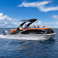 Yacht de Luxe Innovant pour 12 Personnes avec Fonctionnalités de Sécurité Avancées, en Aluminium, 200 CV, Console de Luxe, Plateforme de Bain Sportive à Arche, Idéal pour la Famille
