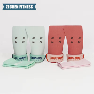Zechen pegangan tangan kebugaran, Non-slip bahan karet berwarna, pegangan tangan selempang tanpa kapur - Product Image 4