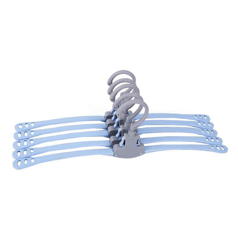 Оптовая продажа, нескользящая Пластиковая Складная регулируемая компактная вешалка для одежды