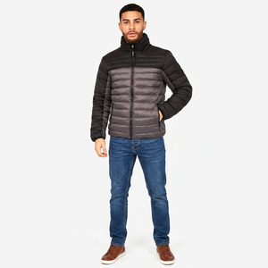 Chaqueta Acolchada de Lona con Bloques de Color, Bolsillos con Cremallera, Transpirable, de Secado Rápido, Personalizada, Profesional, Ligera, para Hombre, 2024 - Product Image 1