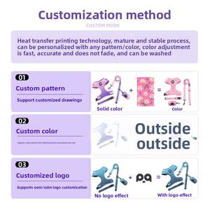 Ensemble laisse et <span class=keywords><strong>harnais</strong></span> pour <span class=keywords><strong>chien</strong></span>, motif imprimé, solide, non rétractable, style <span class=keywords><strong>harnais</strong></span> - Product Image 4