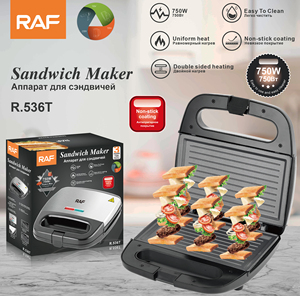 RAF New Non Stick Breakfast <b>Toaster</b> Panini Press Sandwich Maker Waffle With Cool Touch Handle Waffle Maker Panini Press Breakfas - Product Image 3