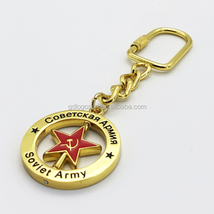 Liên Xô Cộng Sản Key Holder Men Kim Loại USSR Nga Lưu Niệm Coat Of Arms Vàng Keychain - Product Image 2
